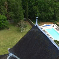 Vue aérienne piscine