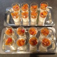 Verrine panna cotta mirabelles