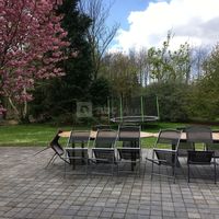 Terrasse du gîte à côté de la salle