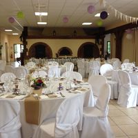 Mise en place avec tables rondes