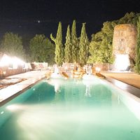 Piscine chauffée du château de Boisrigaud