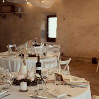 Photo de tables décorées pour un mariage au château de Bois Rigaud