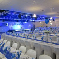 Salle de réception version blanc bleu