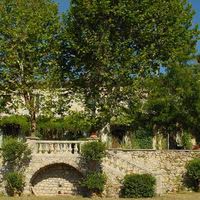 Le château vue de la terrasse de l'aire