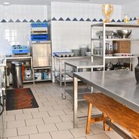Vue du lave vaisselle professionnel