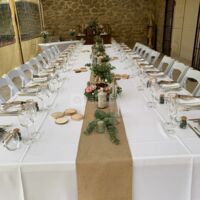 Salle de réception sous la pergola
