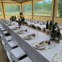 Salle de réception sous la pergola