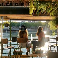 Le jardin zen avec vue sur le Rhône