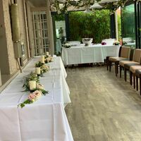 Notre véranda joliment décorée pour un mariage