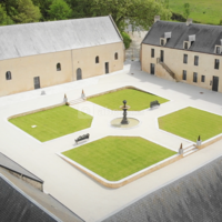 Cour intérieure vue du ciel