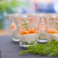 Verrines au saumon fumé