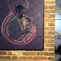 Oeuvre de Evans Mbugua lors de l'exposition Afrofunk