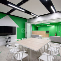 Vue intérieur, cloison mobile ouverte