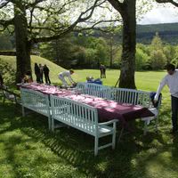 Pic nic dans le jardin