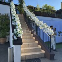Décoration florale escaliers