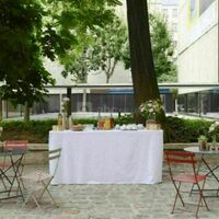 Cour pavée