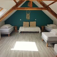 Chambre verte - 5 lits simples