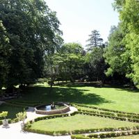 Vue du 1er étage sur le parc