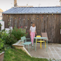 La terrasse avec le mobilier de Silebo
