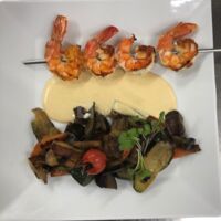 Brochette de gambas