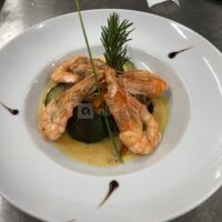 Gambas sauce aneth