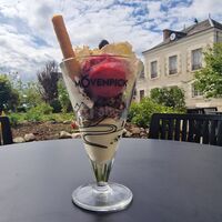 Glace sur la terrasse