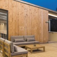 Terrasse aménagée soirée
