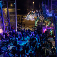 Nef du Dragon de Calais en configuration d'accueil soirée