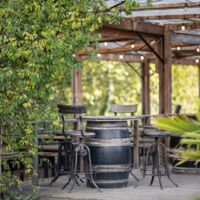 La Terrasse couverte et son bar
