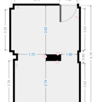 Plan avec mesures du Showroom - salle RÉSISTANCE (30 m2)