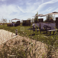 Jardin de 1000m2 et terrasse bois