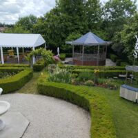 Vus du parc côté tente de réception