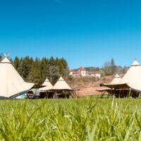 Les tipis dans la prairie