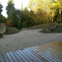 Jardin sec vu depuis la grande salle