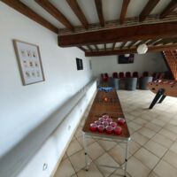 Salle de jeu avec table de beer-pong
