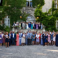 Photos de mariage sur le perron du sus