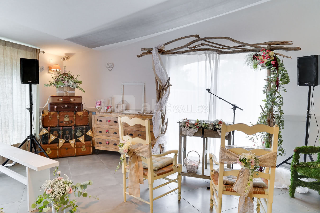 Cérémonie laïque en intérieure en cas de mauvais temps