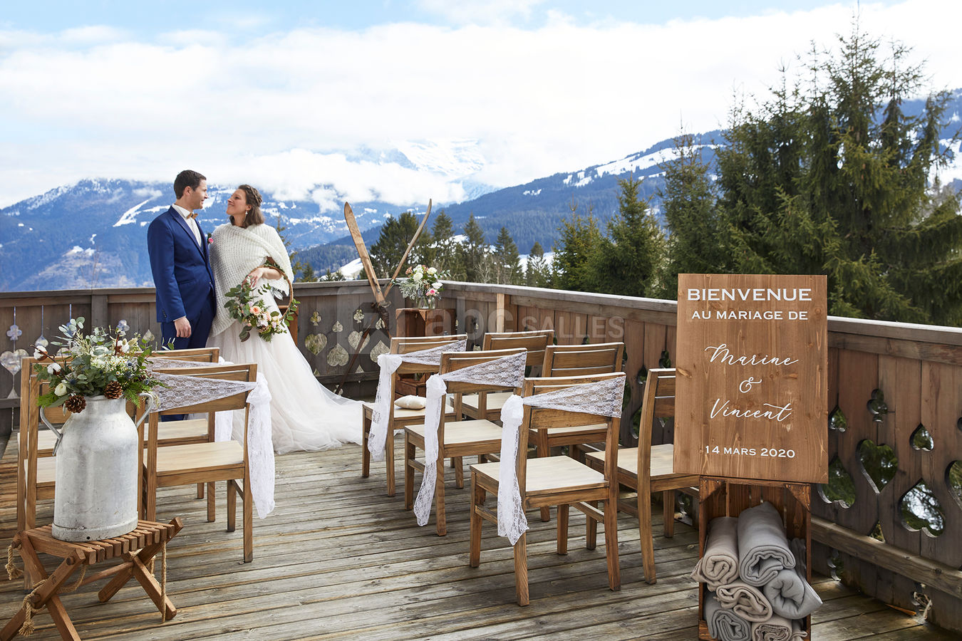 Cérémonie laïque face au Mont-Blanc