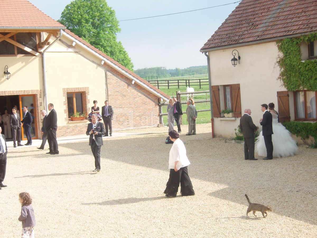 Mariée dans la cour