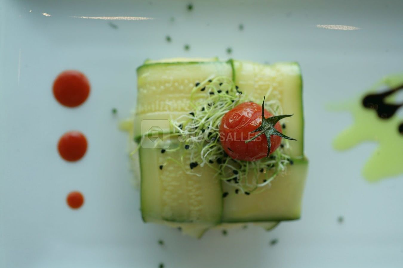 Bruschetta de légumes, oeuf de caille poché