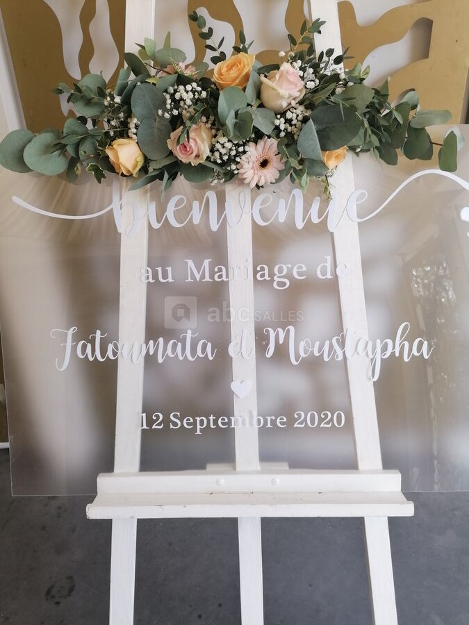 Prestation tableau de bienvenue au mariage de...