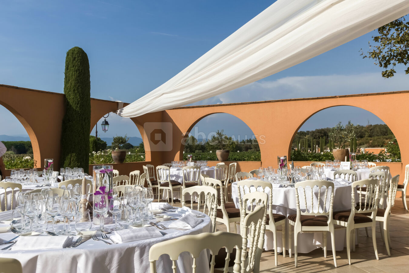 Dîner dans le patio