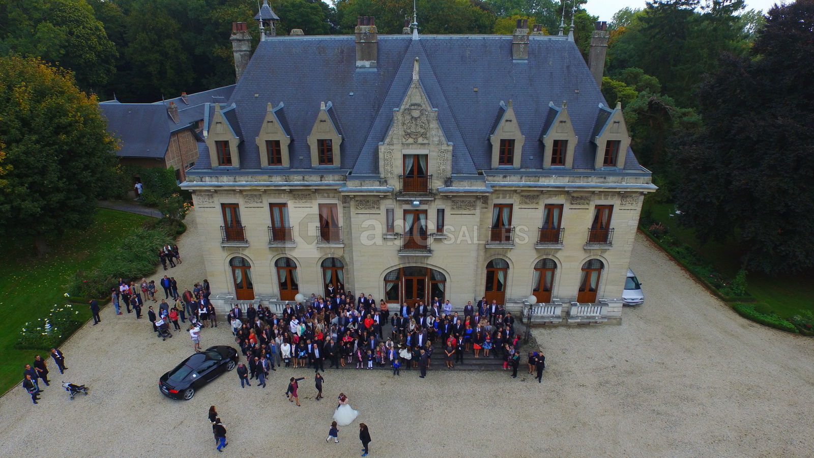 Photo de groupe par drone