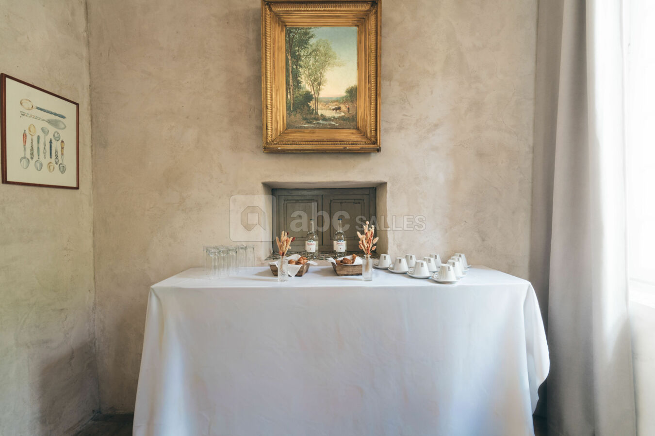 Accueil café, par le restaurant de l'Abbaye