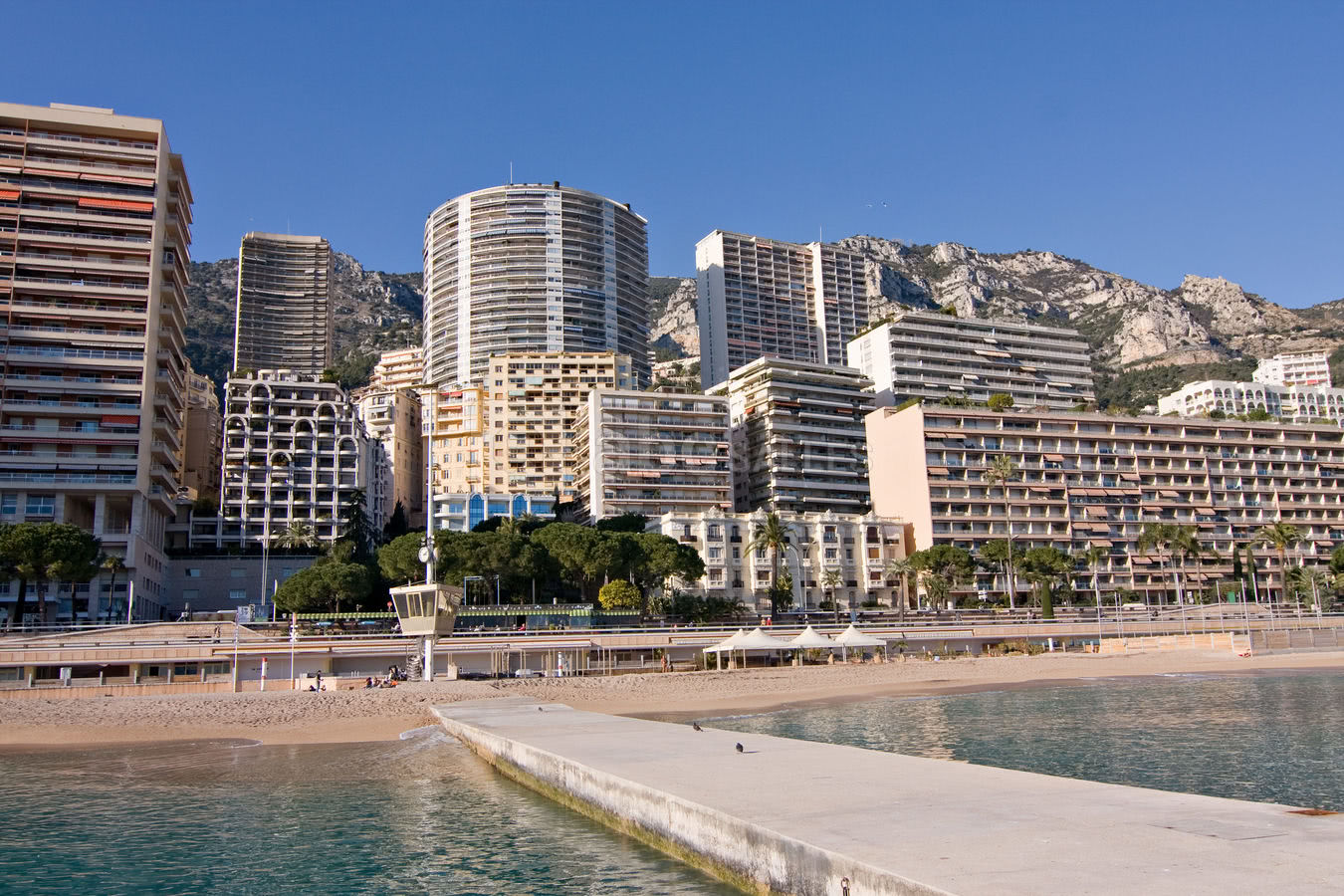 Monaco de la plage du larvotto
