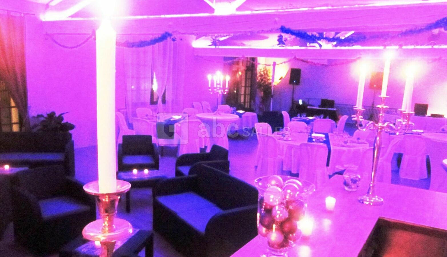 Compo bougies mauve