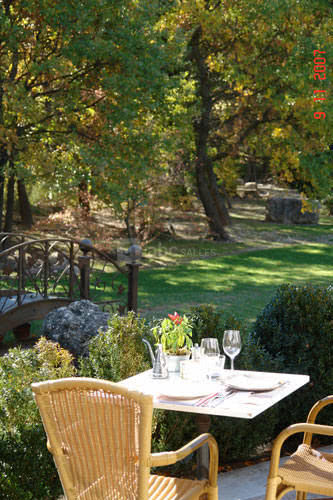 Terrasse extérieure vue sur jardin