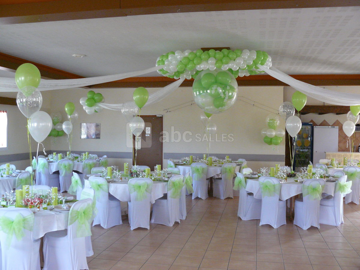 Salle césar vert et blanc