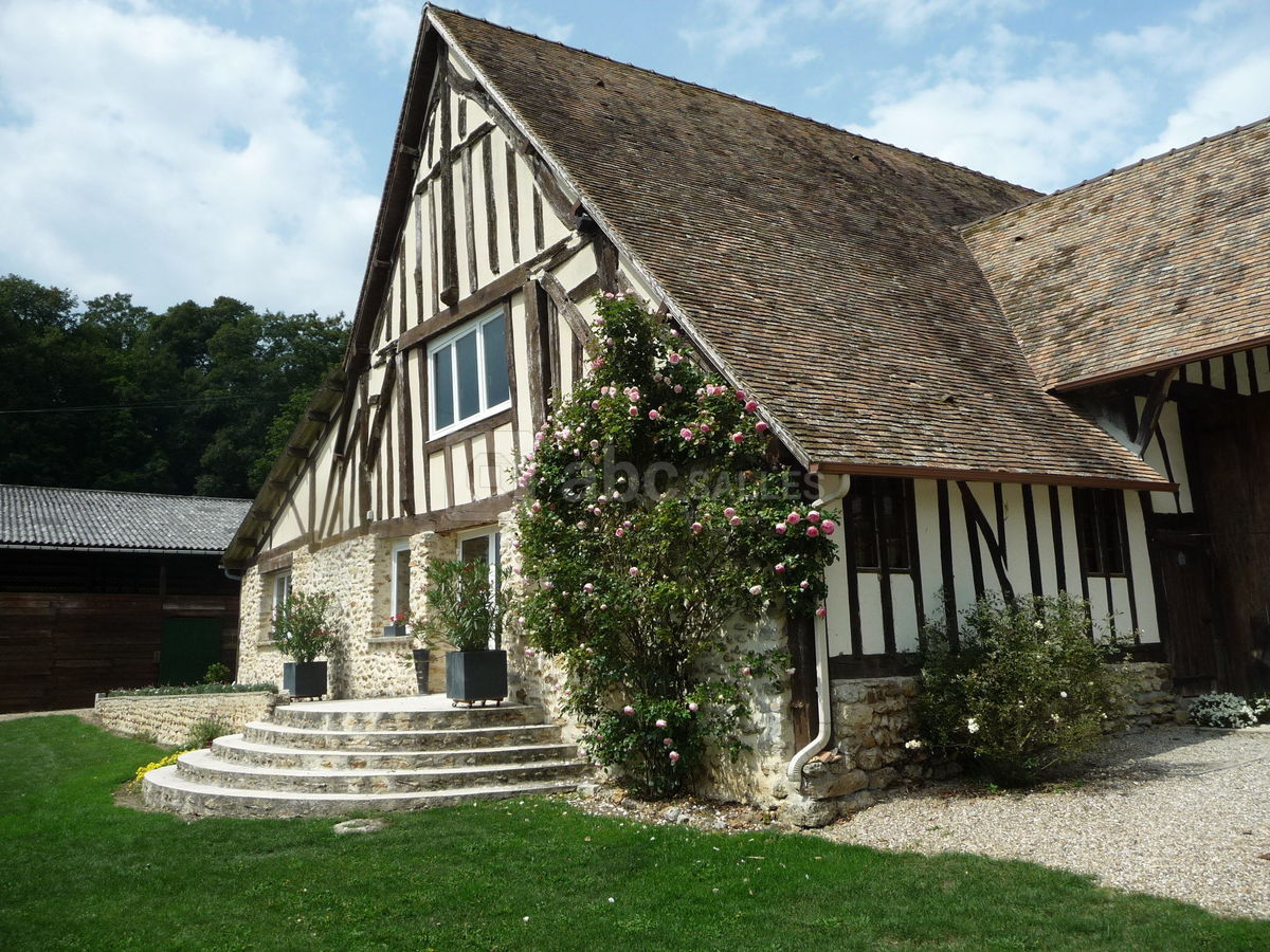 Facade perron grange