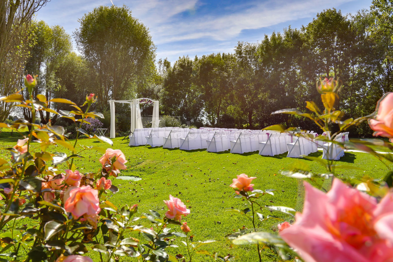 Cérémonie dans le jardin